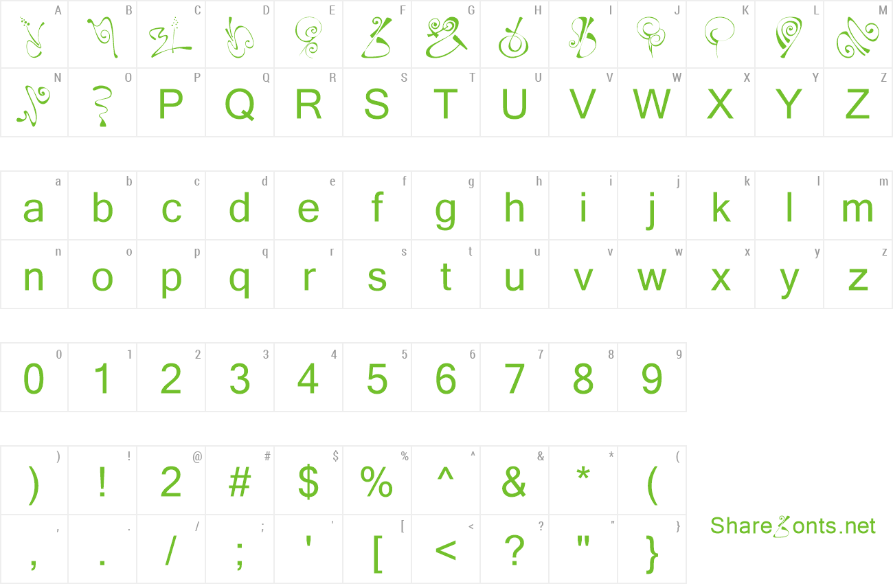 Font KR Fleur Flair 6 preview